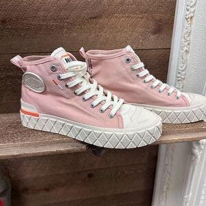 Palladium Palla Ace Chukka Organic Pink Canvas High-Top  | Women’s 7 | NWT